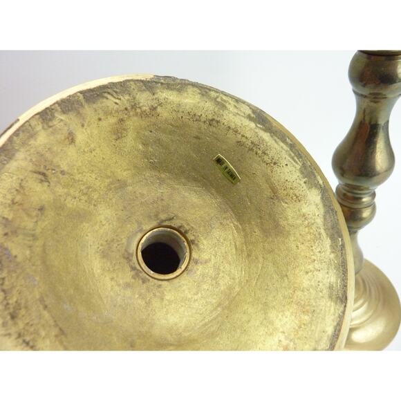 Vintage Pair Alter Gothic Brass Candle Stick Holders Centerpiece Statement - Picture 6 of 6